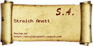 Streich Anett névjegykártya