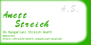 anett streich business card